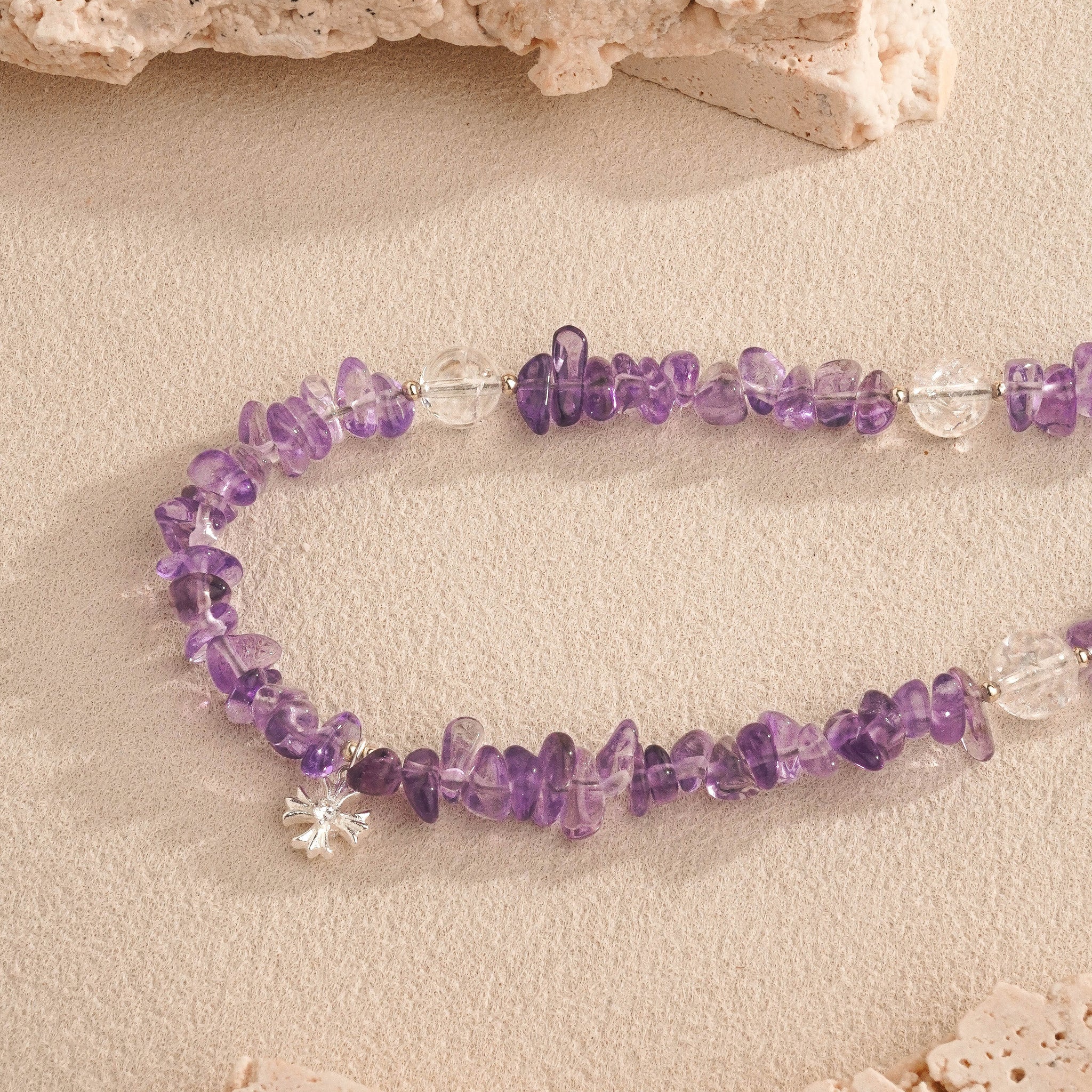 紫晶·星語丨水晶手鏈 星落紫境 露韻共生