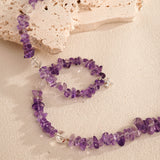 紫晶·星語丨水晶手鏈 星落紫境 露韻共生