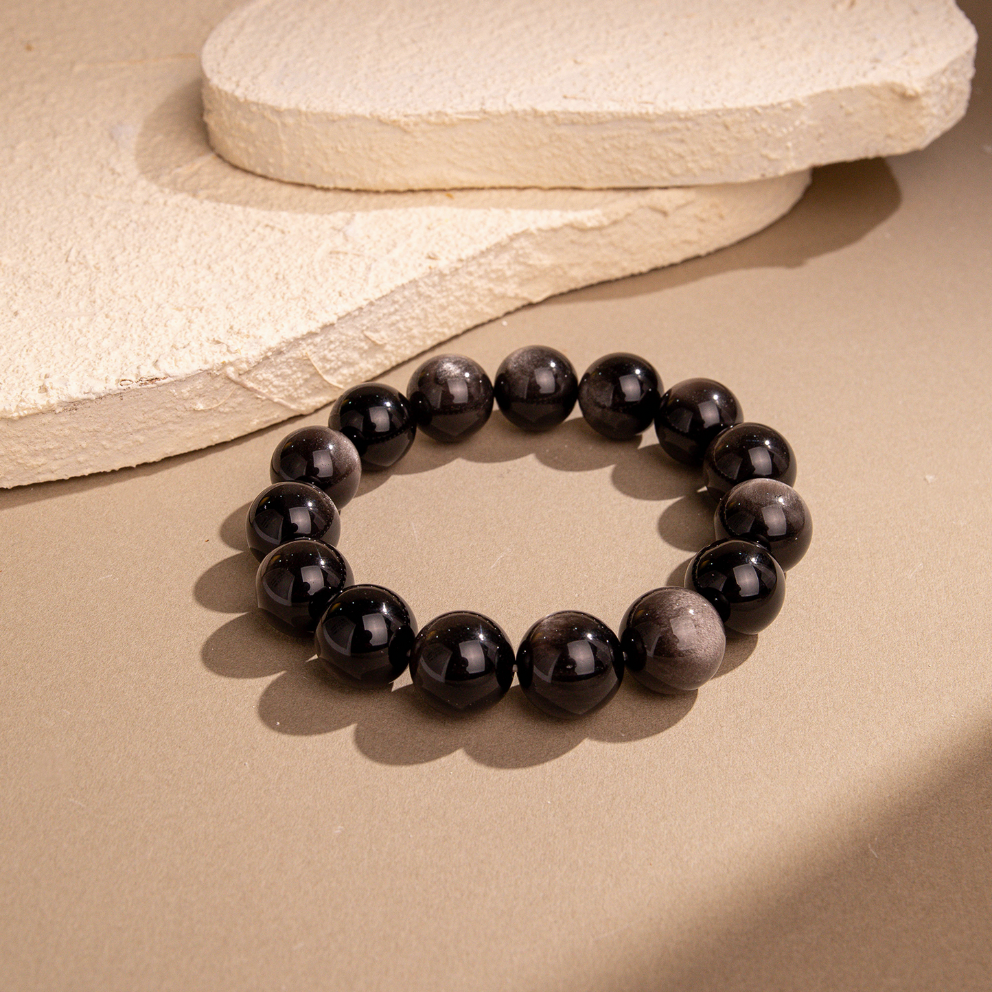 墨色·星燼丨水晶手鏈 黑銀共生 星際余燼