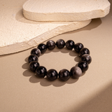 墨色·星燼丨水晶手鏈 黑銀共生 星際余燼