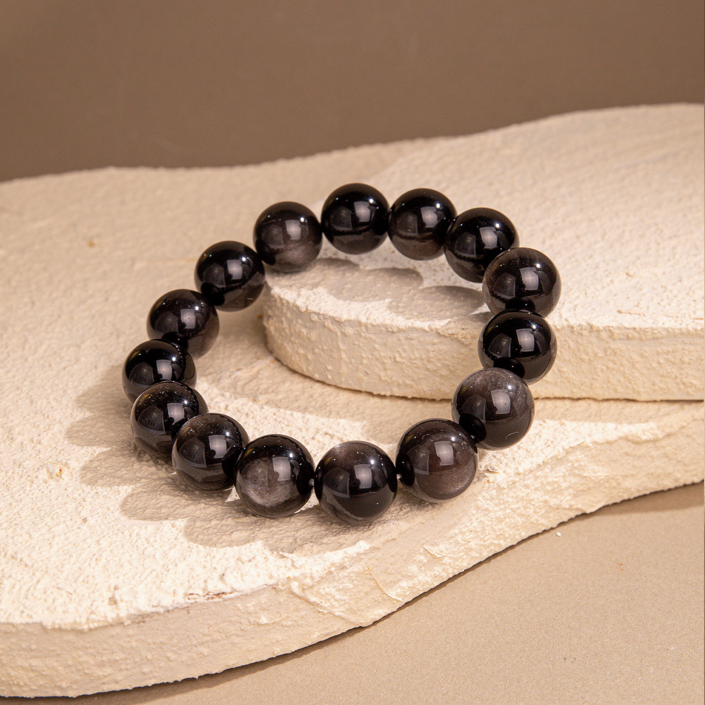 墨色·星燼丨水晶手鏈 黑銀共生 星際余燼