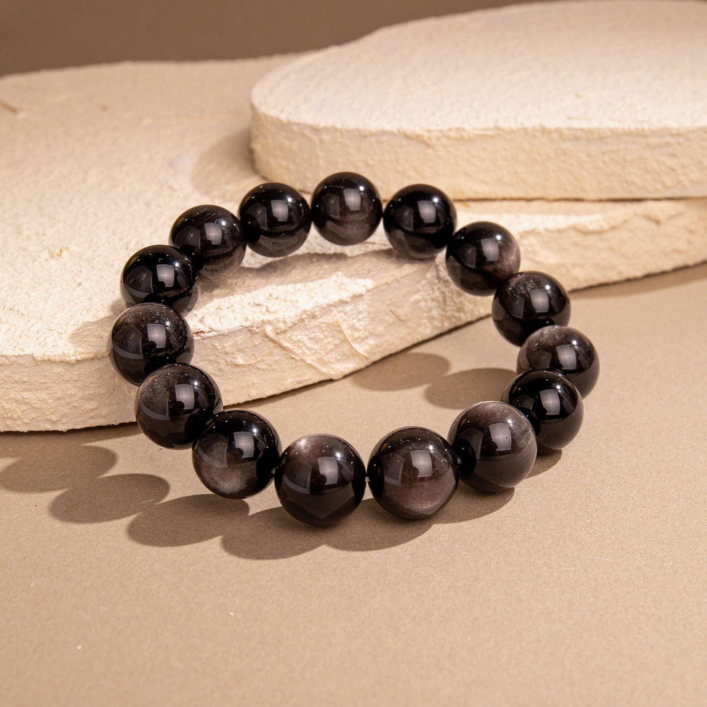 墨色·星燼丨水晶手鏈 黑銀共生 星際余燼