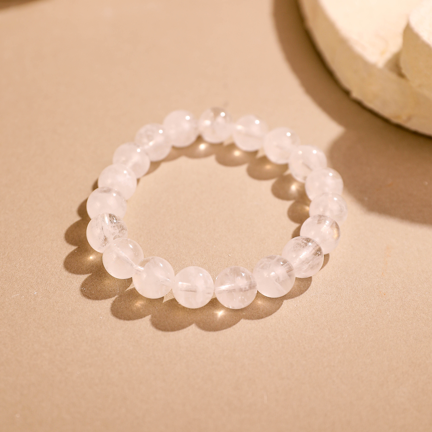 雲雪·棲晶丨水清透白水晶手鏈丨新年淨磁場旺運勢 顯氣質好搭 日常通勤開運手鏈