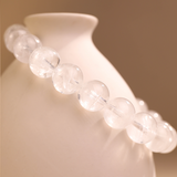 雲雪·棲晶丨水清透白水晶手鏈丨新年淨磁場旺運勢 顯氣質好搭 日常通勤開運手鏈