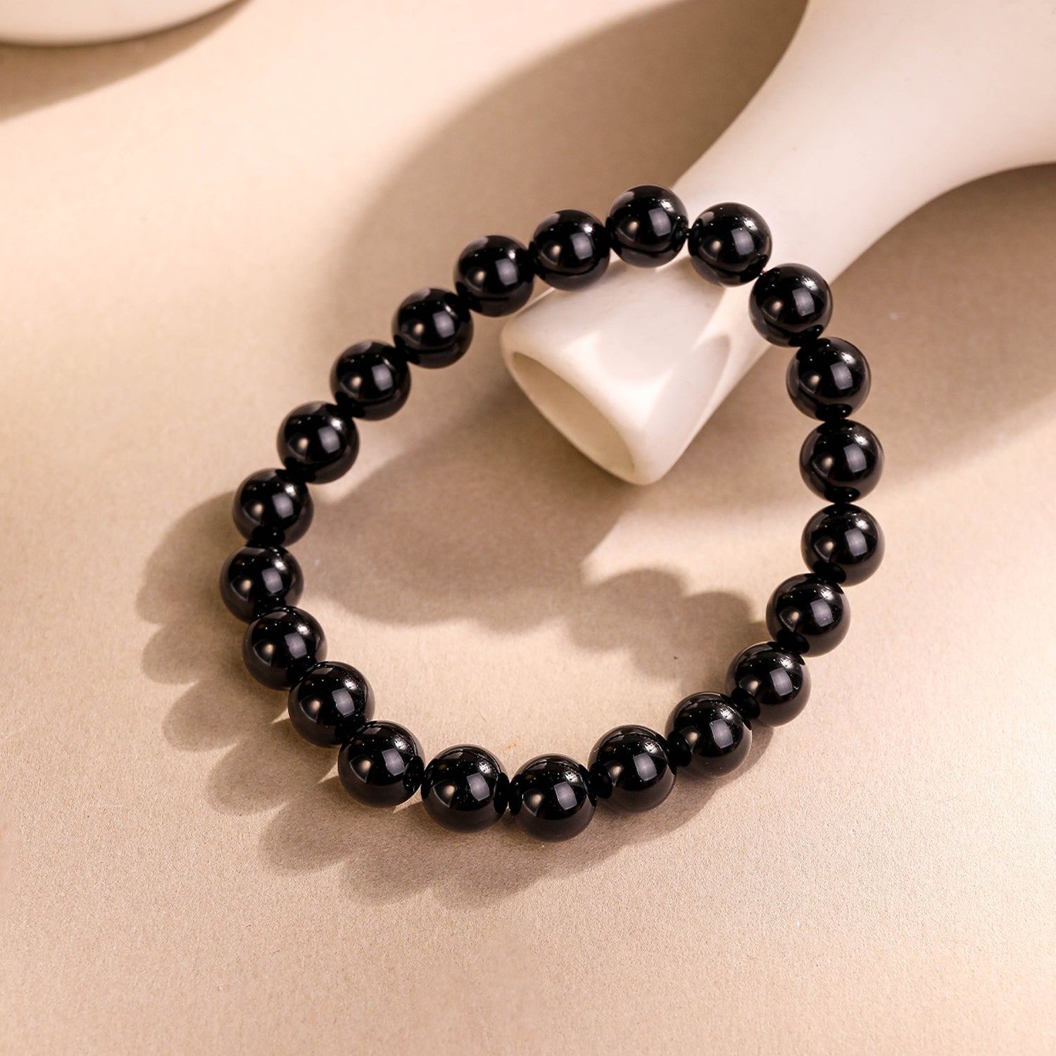 玄鏡.凝光丨黑瑪瑙手鏈丨冰亮黑瑪瑙手鏈 辟邪擋煞招財 百搭通勤