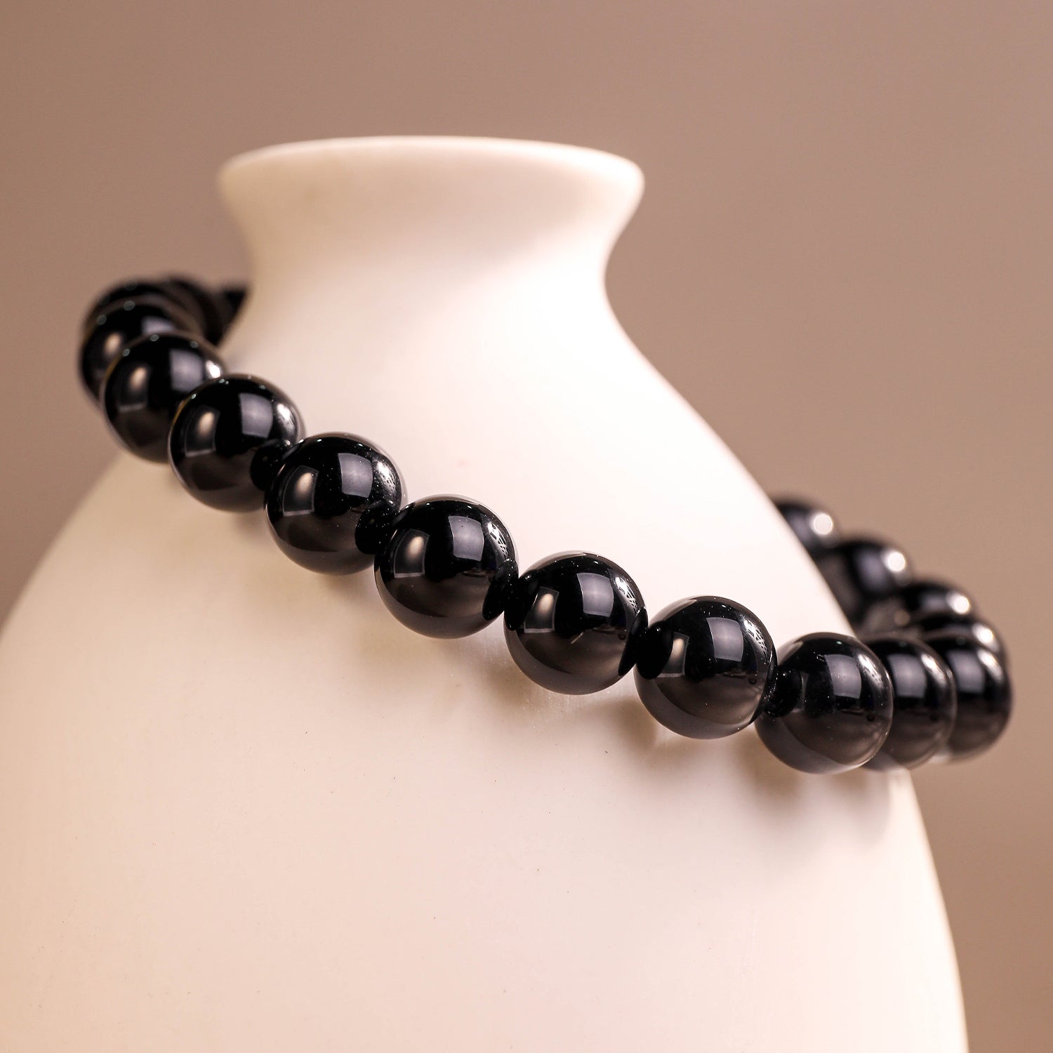 玄鏡.凝光丨黑瑪瑙手鏈丨冰亮黑瑪瑙手鏈 辟邪擋煞招財 百搭通勤