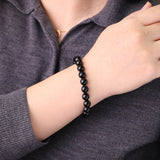 玄鏡.凝光丨黑瑪瑙手鏈丨冰亮黑瑪瑙手鏈 辟邪擋煞招財 百搭通勤