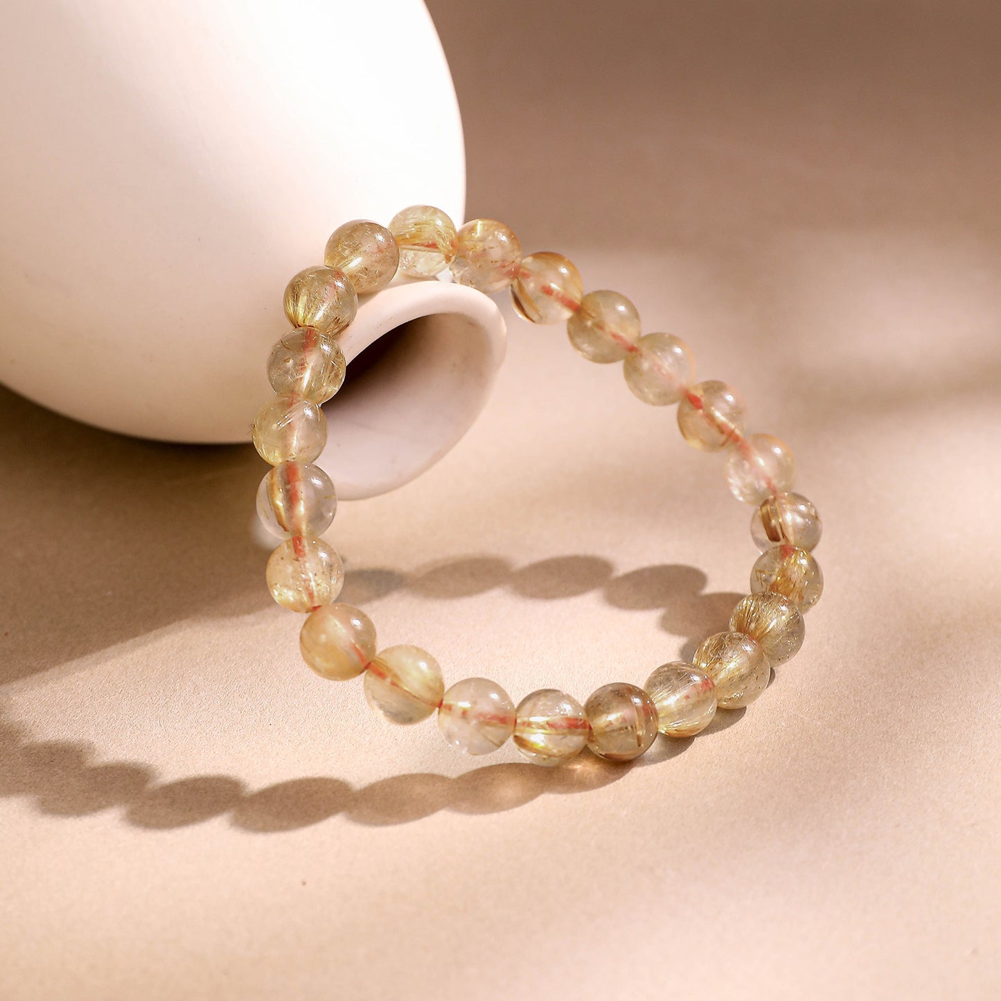 金脈.招财丨發晶手鏈丨金發晶招财手鏈 招財顯氣質 財運綿長 溫潤生財