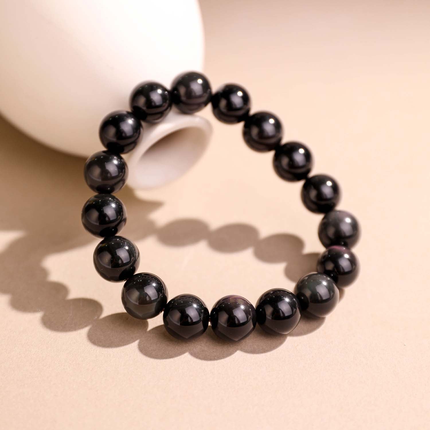 玄光·內蘊丨黑曜石手鏈丨天然黑曜石 招財旺事業 辟邪擋煞守財納福手鏈