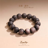 星塵·遺珠丨黑曜石手鏈丨隕石紋黑曜石 轉運辟邪旺事業 招財隕石手鏈