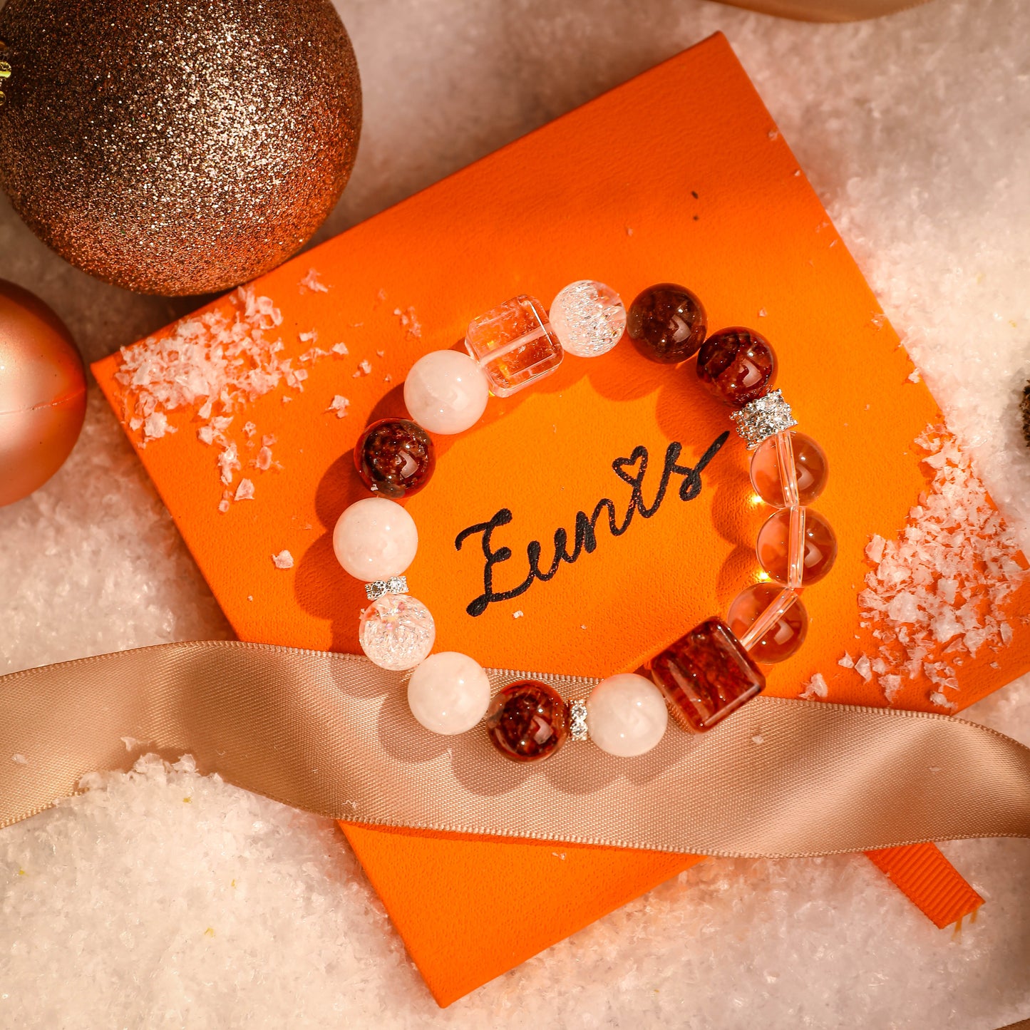 暖雪·緋星丨水晶手鏈 星光落腕 温柔随行