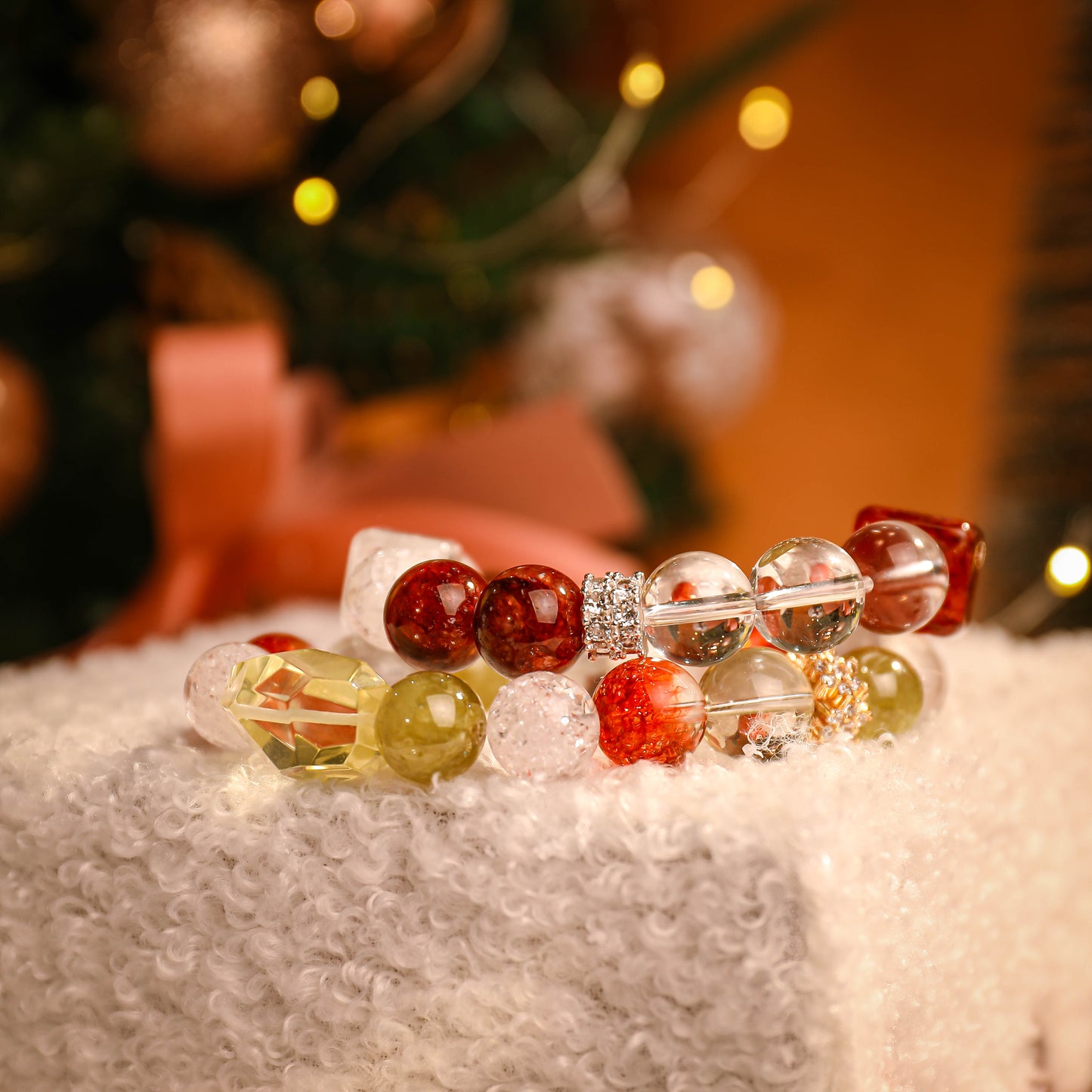 暖雪·緋星丨水晶手鏈 星光落腕 温柔随行