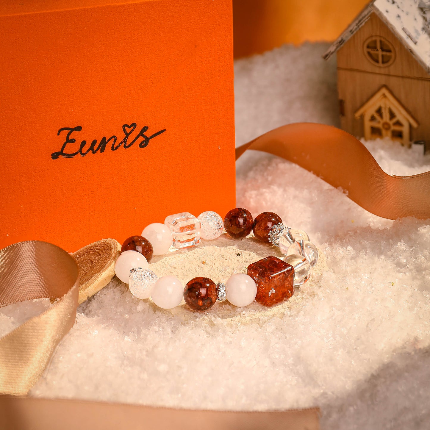 暖雪·緋星丨水晶手鏈 星光落腕 温柔随行