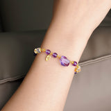 禪韻•紫晶丨白晶澄心  膠花引運  發晶提氣