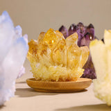 招財·金峰丨療愈黃水晶簇原石 丨提升機遇 招財納福風水水晶簇