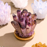 紫褐·晶鋒丨療愈紫水晶簇原石 丨淨化防護 招財聚氣家居鎮宅好物