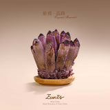 紫褐·晶鋒丨療愈紫水晶簇原石 丨淨化防護 招財聚氣家居鎮宅好物